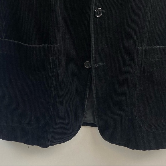 Batistini Corduroy Patch Pocket Blazer Men US 40 EU 50 Black Double Vent Preppy￼ - Picture 5 of 11